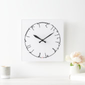 Sweet Knowledge Arabisch Calligrafie Vierkante Klok (Huis)