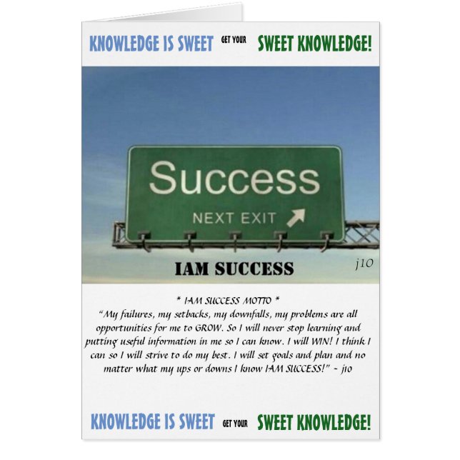 SWEET KNOWLEDGE CARD (Voorkant)