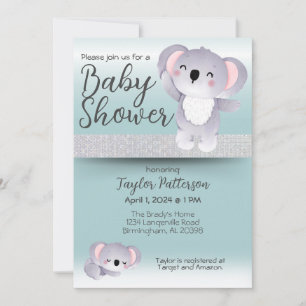 Sweet Koala Beren Blauwgroen Genderneutraal Baby s Kaart