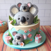 SWEET KOALA THEMA KIDS VERJAARDAGSTAART KAART
