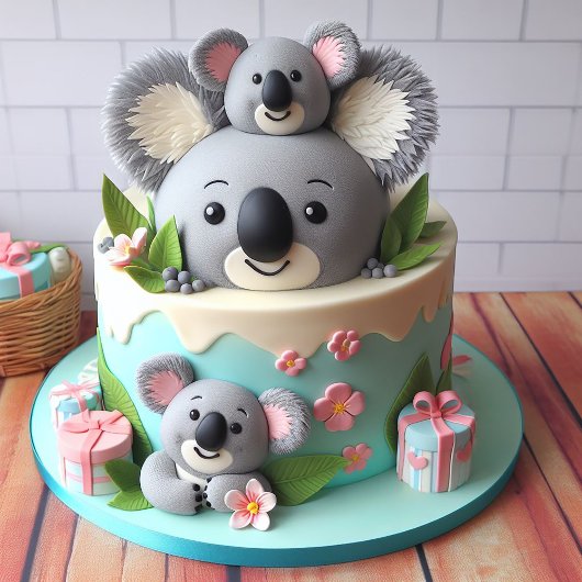 SWEET KOALA THEMA KIDS VERJAARDAGSTAART KAART