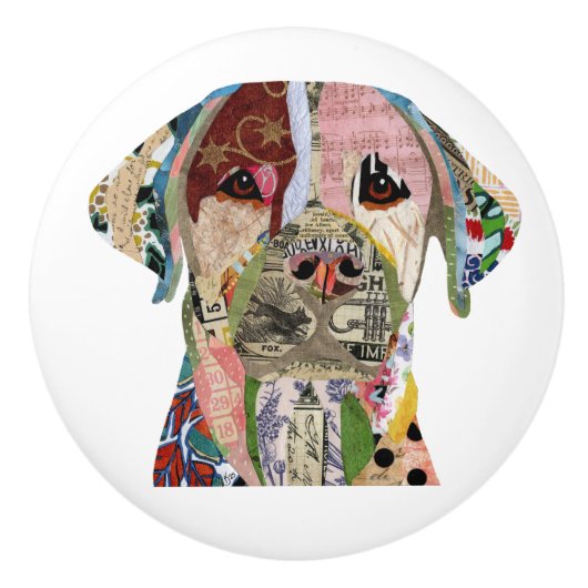 Sweet Labrador Retriever Dog Wenskaart Keramische Knop (Voorkant)