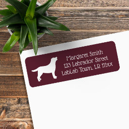 Sweet Labrador Silhouette Paarse retouradres Etiket