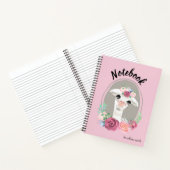 Sweet Lady Llama met Rozen Journal/ Notitieboek (Binnen)