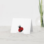 Sweet LadyBug Bedankt Opmerking (Achterkant)