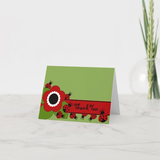 Sweet LadyBug Bedankt Opmerking (Voorkant)