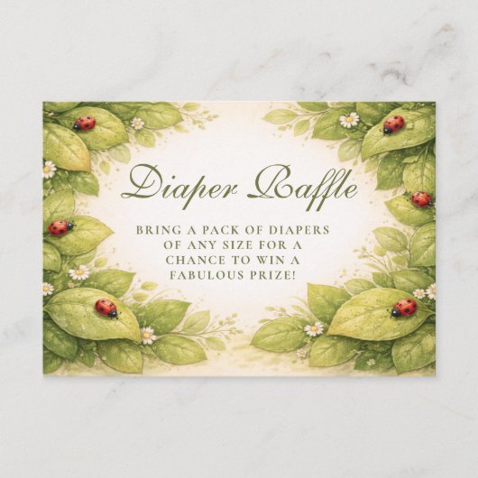 Sweet Ladybug Spring Diapper Raffle Informatiekaartje (Voorkant)
