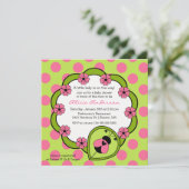 Sweet Ladybugs Baby shower Uitnodiging (Staand voorkant)