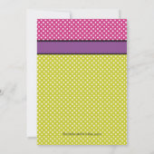 Sweet Ladybugs Birthday Invitation Polka Dots Kaart (Achterkant)