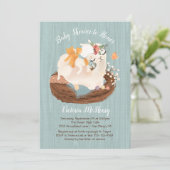 Sweet lama en mama Baby douche Uitnodigingen (Staand voorkant)