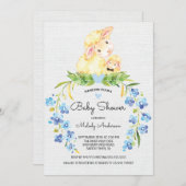 Sweet Lamb Boys Baby shower Uitnodiging (Voorkant / Achterkant)