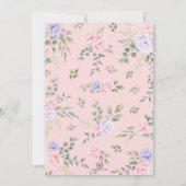 Sweet Lamb en Bunny Rabbit Soft Floral Baby shower Kaart (Achterkant)