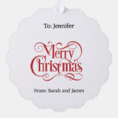 Sweet Lamb Gift Label Kerstboom Ornament (Achterkant)