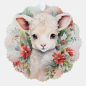 Sweet Lamb Gift Label Kerstboom Ornament Kaart (Voorkant)