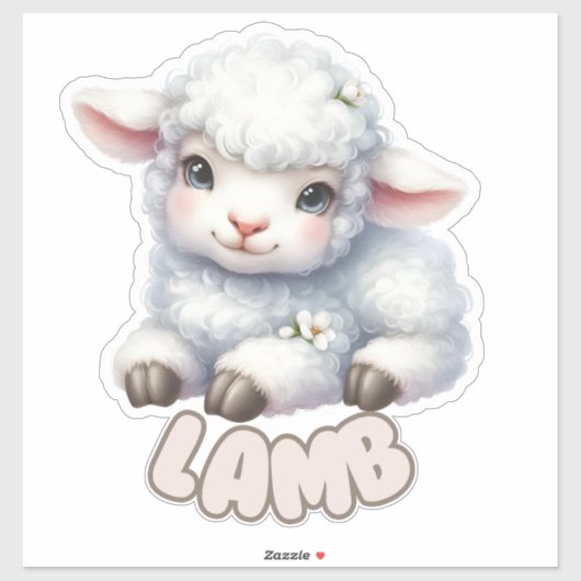 Sweet Lamb - kwekerij Sticker (Vel)