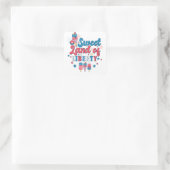 Sweet Land of Liberty - America, 4 juli Vierkante Sticker (Tas)