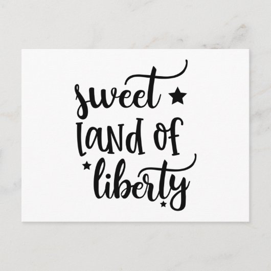 Sweet land of liberty briefkaart (Voorkant)