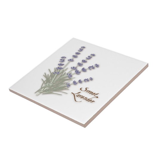 Sweet Lavender Ceramic Tile Tegeltje (Zijkant)