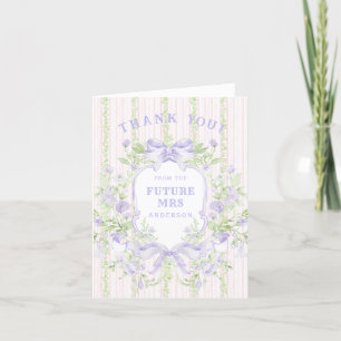 Sweet Lavender Floral Vrijgezellenfeest Crest Bedankkaart