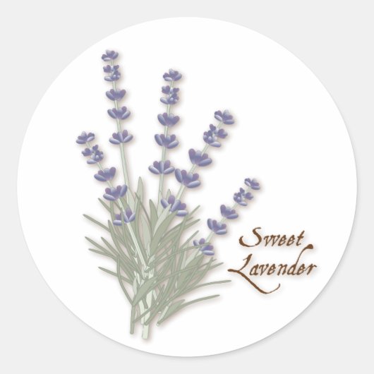 Sweet Lavender Round Sticker (Voorkant)
