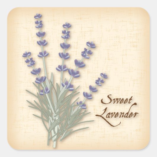 Sweet Lavender Square Sticker (Voorkant)