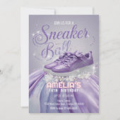 Sweet Lavender Verjaardag Sneaker Ball Party Kaart (Voorkant)