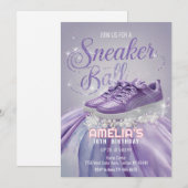 Sweet Lavender Verjaardag Sneaker Ball Party Kaart (Voorkant / Achterkant)