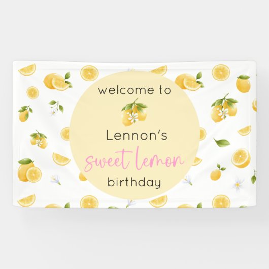 Sweet Lemon Birthday Spandoek (Horizontaal)
