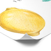 Sweet Lemon Citrus Fruit Baby shower Welkom Poster (Hoek)