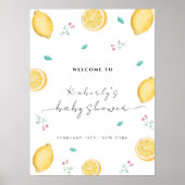Sweet Lemon Citrus Fruit Baby shower Welkom Poster (Voorkant)