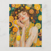 Sweet Lemon Dreams Klimt Style AI Briefkaart (Voorkant)