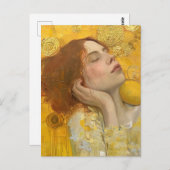 Sweet Lemon Dreams Klimt Style Briefkaart (Voorkant / Achterkant)