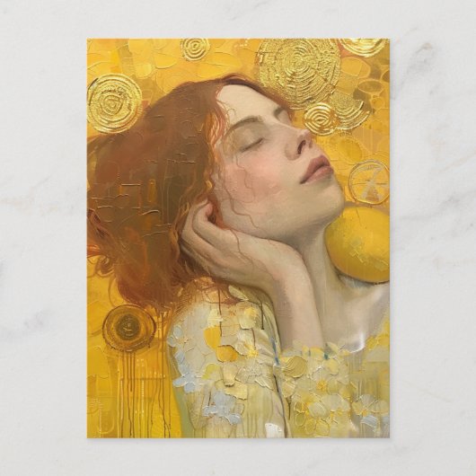 Sweet Lemon Dreams Klimt Style Briefkaart (Voorkant)