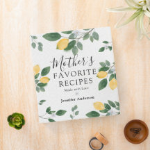 Sweet Lemon & Greenery Moeder Recipe Cookbook