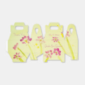 Sweet Lemon Limoen en Roze Floral Bedankdoosjes (Uitgevouwen)