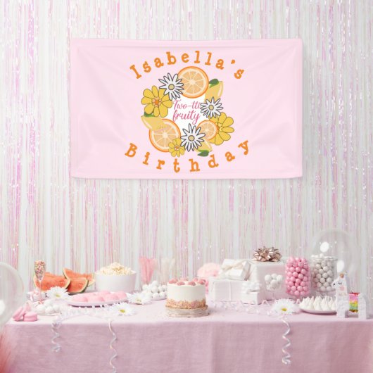Sweet Lemon Two-tti Fruity Birthday Banner (Feest)