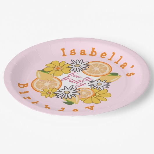 Sweet Lemon Two-tti Fruity Papieren Bordje (Gekanteld)