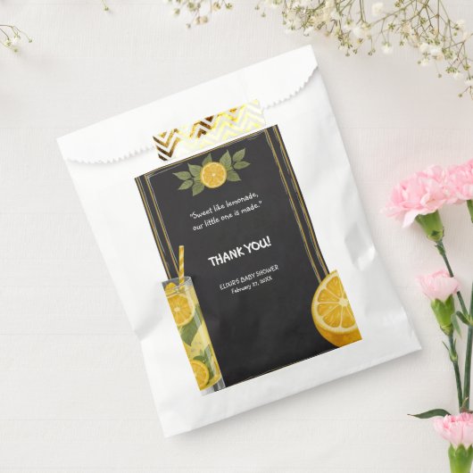 Sweet Lemonade Chalkboard Stand Baby shower Bedankzakje (Gezegeld)