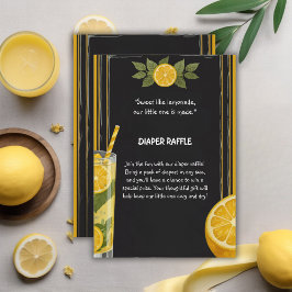 Sweet Lemonade Chalkboard Stand Baby shower Informatiekaartje