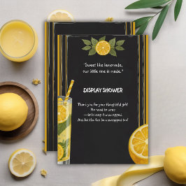 Sweet Lemonade Chalkboard Stand Baby shower Informatiekaartje