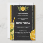 Sweet Lemonade Chalkboard Stand Baby shower Kaart (Voorkant)