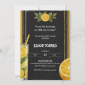 Sweet Lemonade Chalkboard Stand Baby shower Kaart (Voorkant)