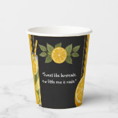 Sweet Lemonade Chalkboard Stand Baby shower Papieren Bekers (Achterkant)
