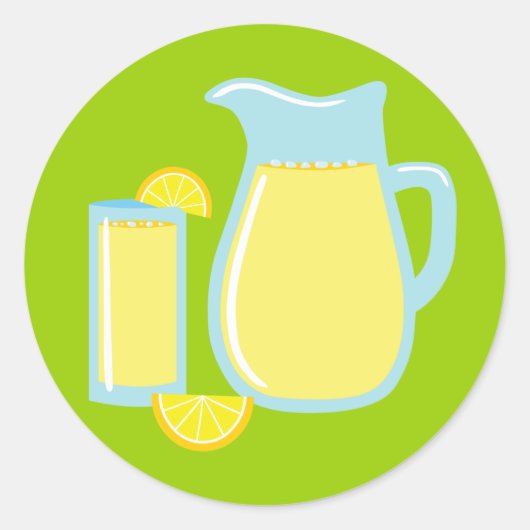 Sweet Lemonade Ronde Sticker (Voorkant)
