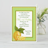 Sweet Lemons Birthday-uitnodigingen Kaart (Staand voorkant)