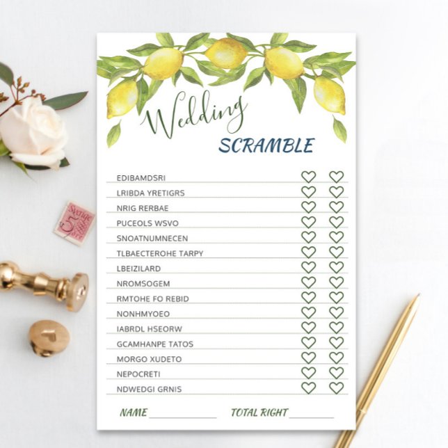 Sweet Lemons en Greenery Vrijgezellenfeest Game (Creator heeft geüpload)