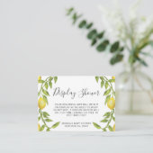 Sweet Lemons & Green Display Douche Kaart (Staand voorkant)