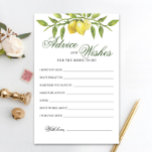 Sweet Lemons & Greenery Advice and Wishes card<br><div class="desc">Elegant Blush Roos Greenery Advice and Wishes card. Voor extra aanpassingen,  voel me vrij om me te contacteren!</div>