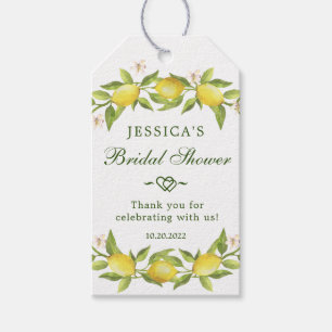 Sweet Lemons & Greenery Gift Favor Tag Dank u Cadeaulabel