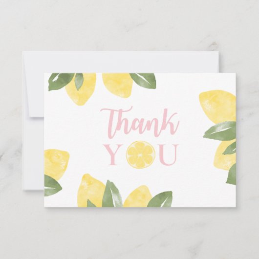 Sweet Lemons Hartelijk dank Bedankkaart (Voorkant)